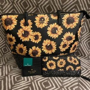 Kate Spade Sunflower Purse Bundle